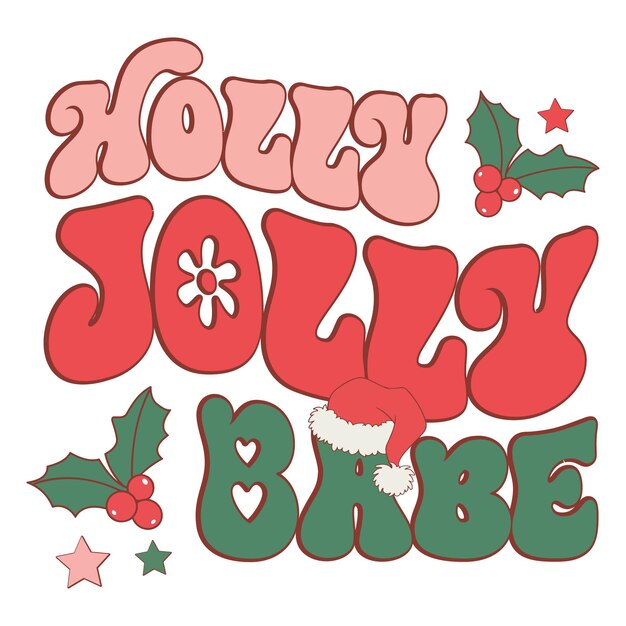 Diseño Svg retro de Navidad