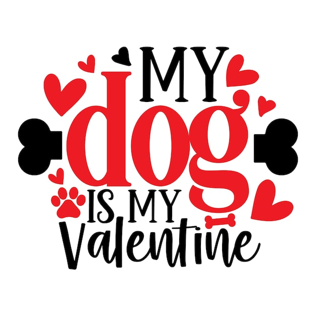 Diseño SVG de San Valentín para perros