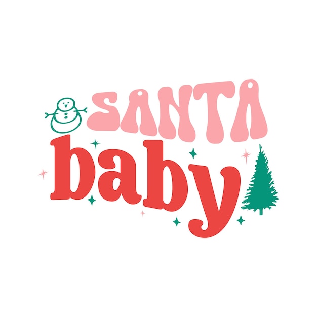 Diseño SVG de Santa Baby