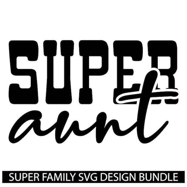 Vector diseño de svg de super familia y descarga digital