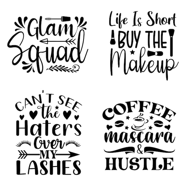 Vector diseño de svg de tipografía de maquillaje