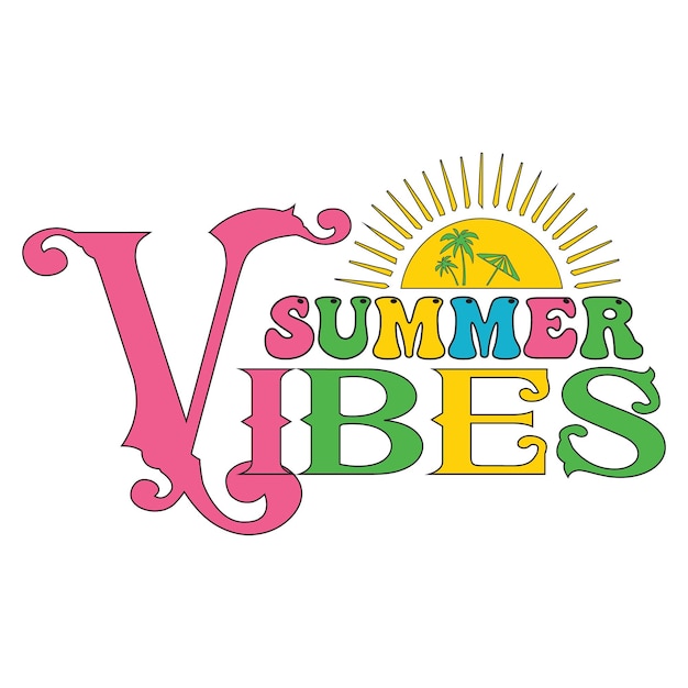 diseño de svg de verano