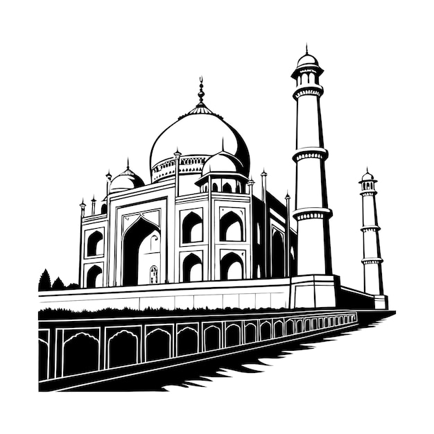 Diseño del Taj Mahal Ilustración de clip art