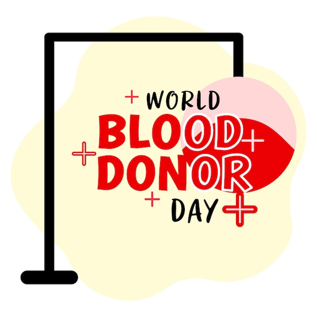 Vector diseño de tamplate de invitación del día mundial del donante de sangre feliz