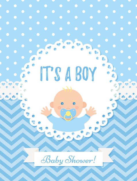 Diseño de tarjeta de Baby Shower.