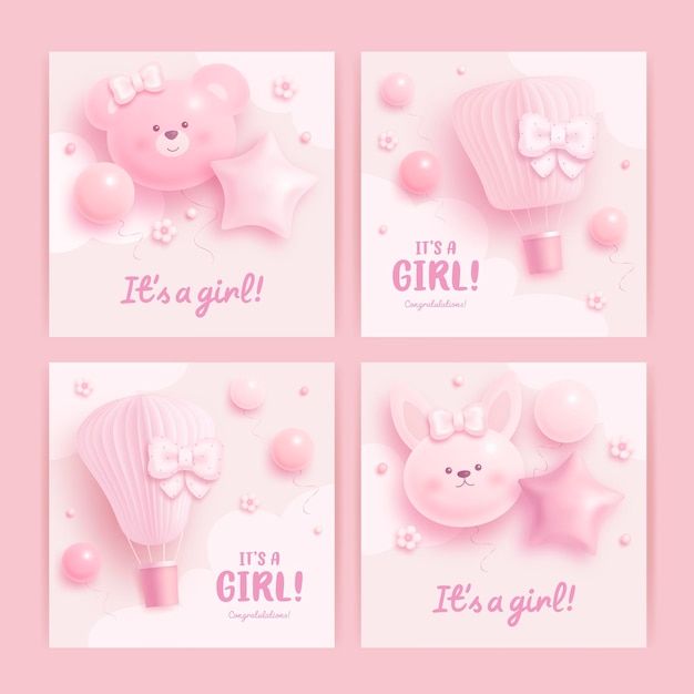 Diseño de tarjeta de baby shower