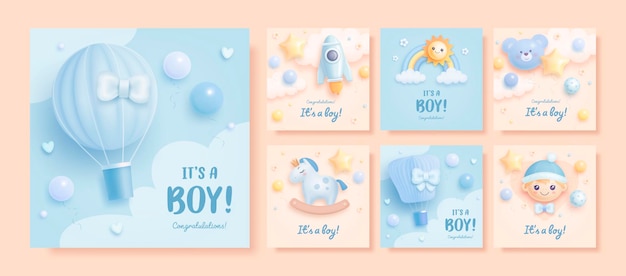 Diseño de tarjeta de baby shower