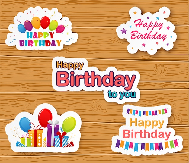 Vector diseño de tarjeta de celebración de feliz cumpleaños