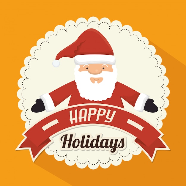Diseño de tarjeta colorida de feliz navidad