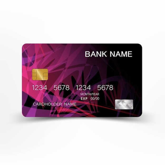 Vector diseño de tarjeta de crédito