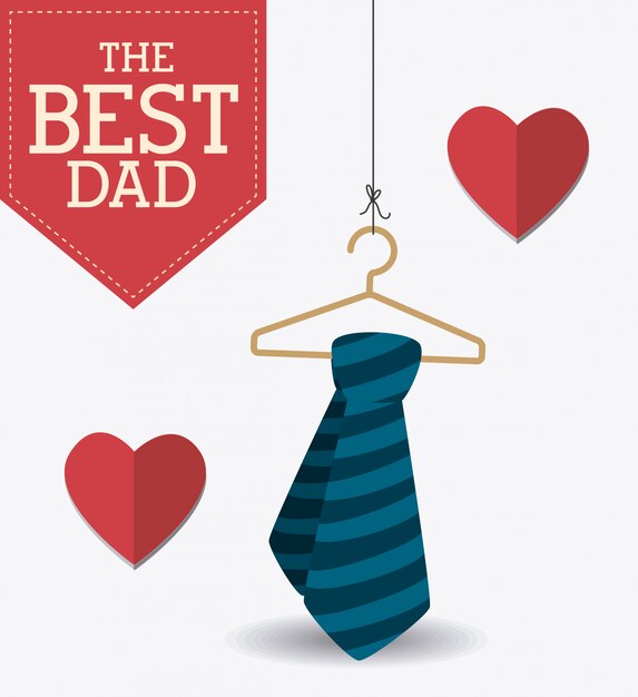 Diseño de tarjeta del día de padres feliz.