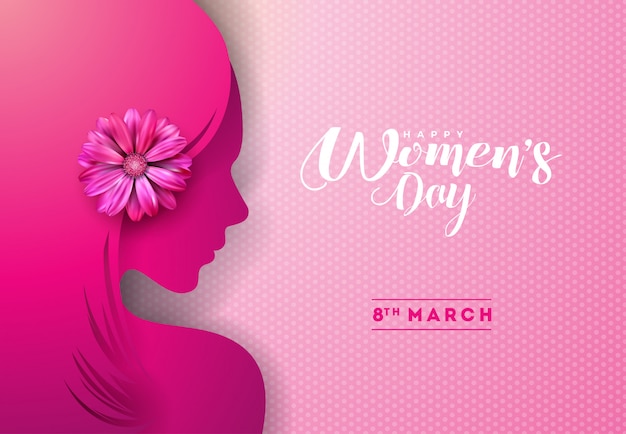 Diseño de la tarjeta de felicitación del día de la mujer