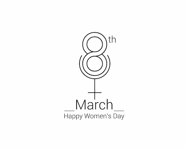 Diseño de tarjeta de felicitación del día de la mujer