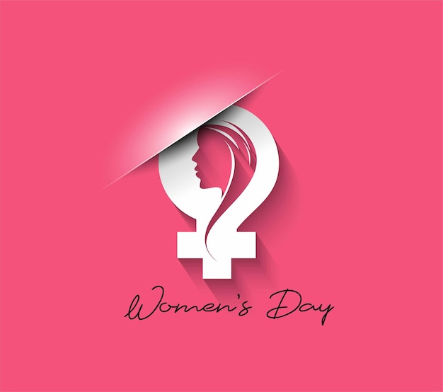 Diseño de tarjeta de felicitación del día de la mujer.