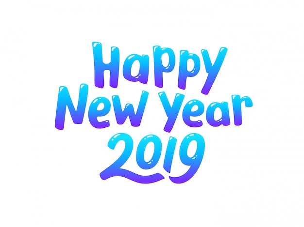 Vector diseño de tarjeta de felicitación feliz año nuevo 2019