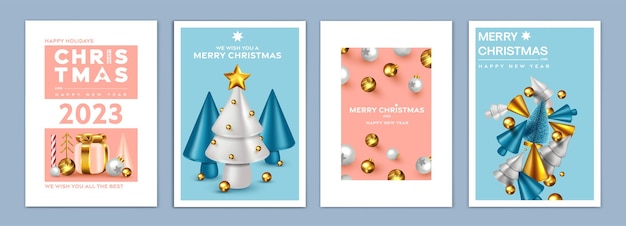 Diseño de tarjeta de felicitación de Navidad 2023 3
