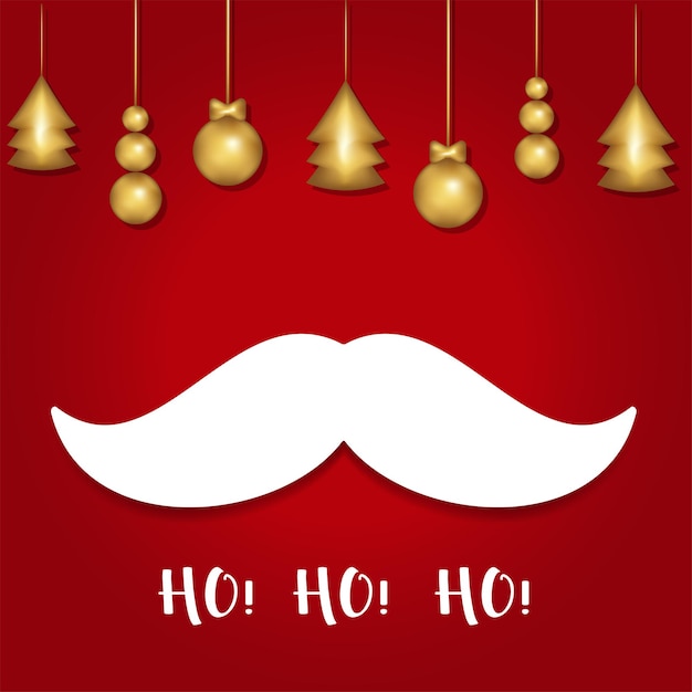Diseño de tarjeta de felicitación de Navidad de bolas de Navidad ilustración vectorial