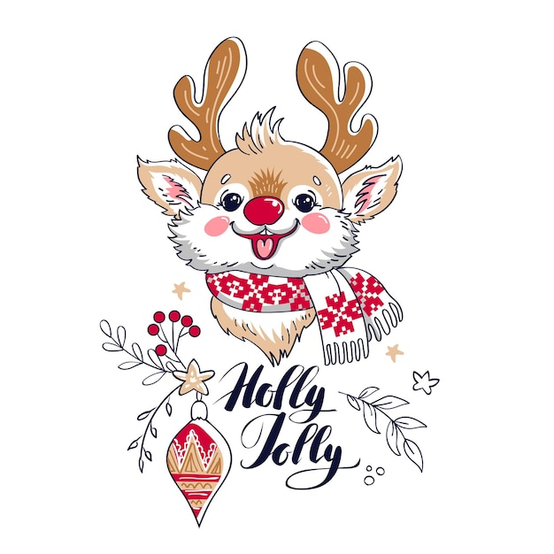 Diseño de tarjeta de felicitación de Navidad