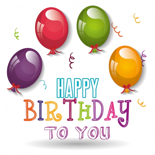 Diseño de tarjeta de feliz cumpleaños