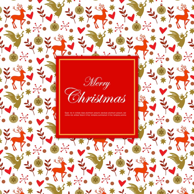 Diseño de tarjeta de feliz Navidad