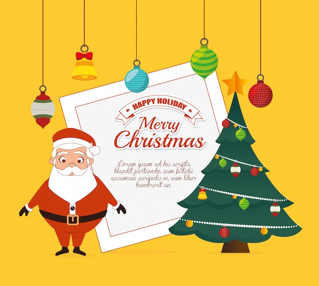 Diseño de tarjeta de feliz Navidad