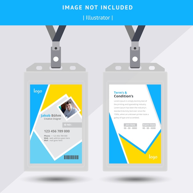 Diseño de tarjeta de identificación abstracta