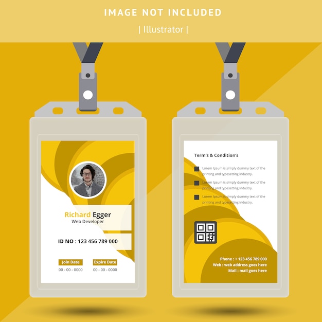 Diseño de tarjeta de identificación abstracta