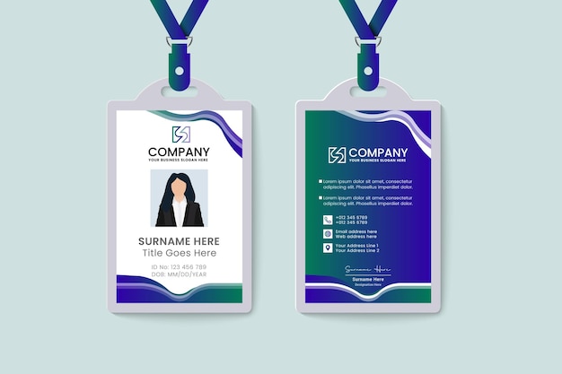Diseño de tarjeta de identificación corporativa para su negocio
