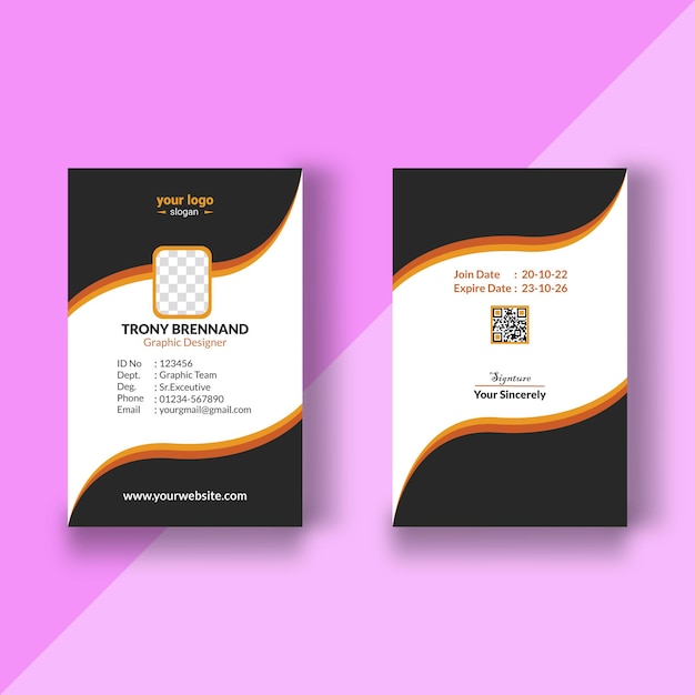 Diseño de tarjeta de identificación creativa