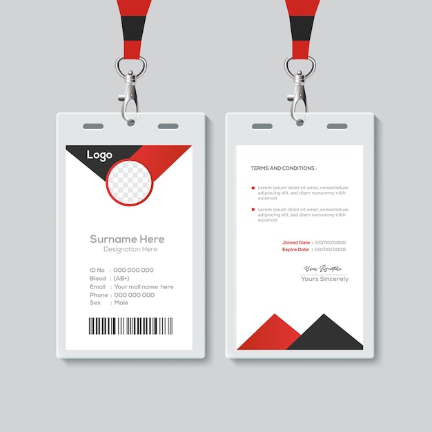 Diseño de tarjeta de identificación creativa