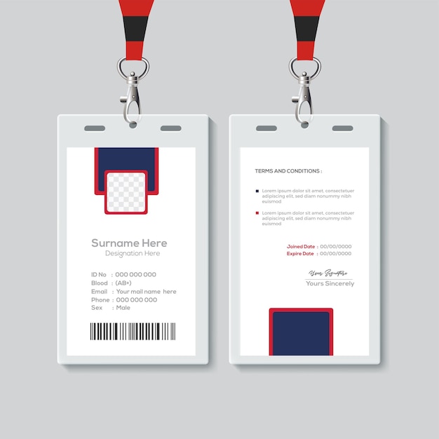 Diseño de tarjeta de identificación creativa