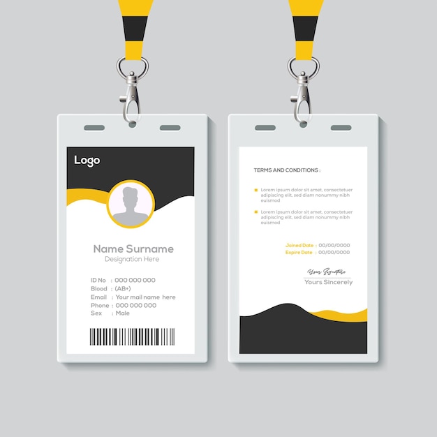 Diseño de tarjeta de identificación creativa