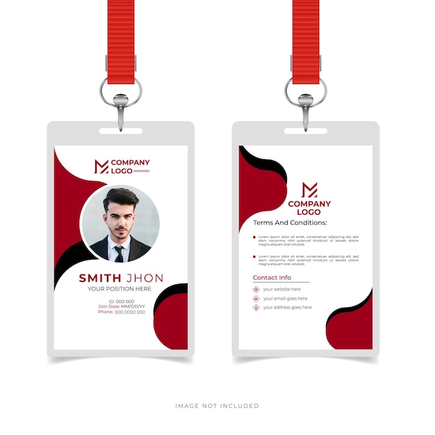 diseño de la tarjeta de identificación de seguridad