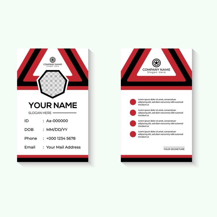 diseño de la tarjeta de identificación