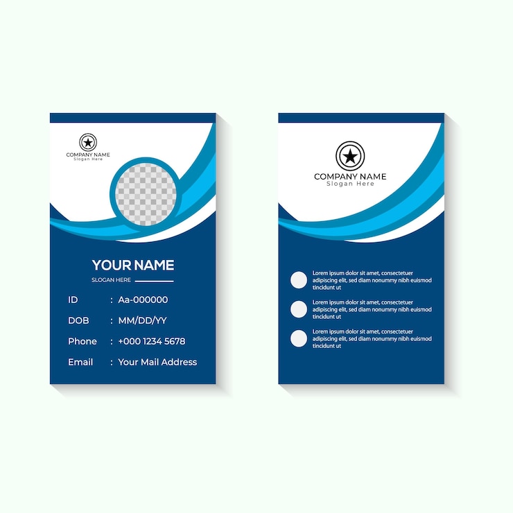 diseño de la tarjeta de identificación