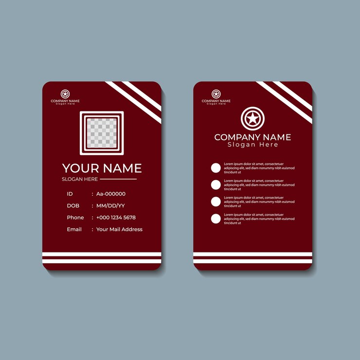 diseño de la tarjeta de identificación