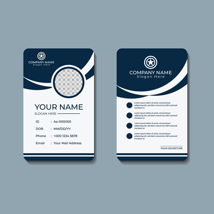 diseño de la tarjeta de identificación