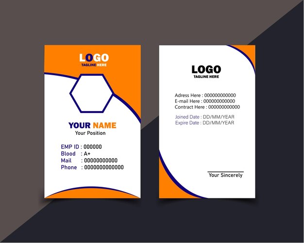 Diseño de la tarjeta de identificación