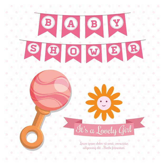 Diseño de tarjeta de invitación de baby shower