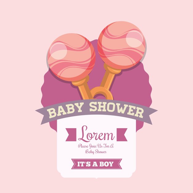 Diseño de tarjeta de invitación de baby shower