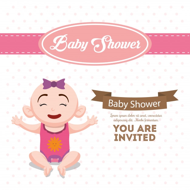 Diseño de tarjeta de invitación de ducha de bebé