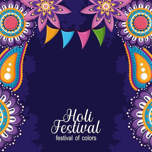 diseño de tarjeta de invitación feliz holi