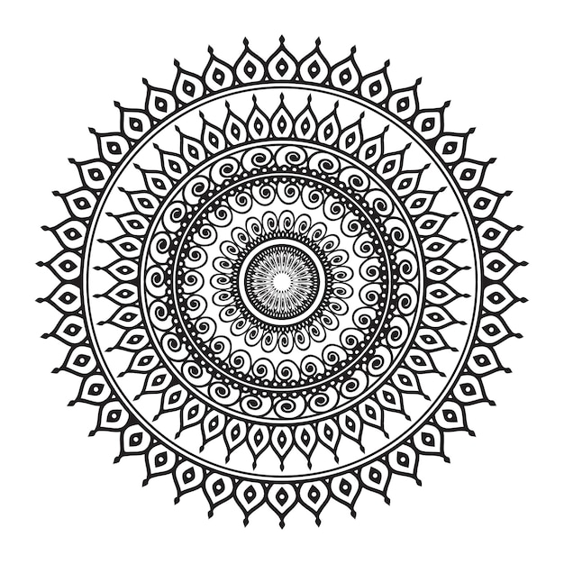 diseño de tarjeta de invitación de mandala de lujo