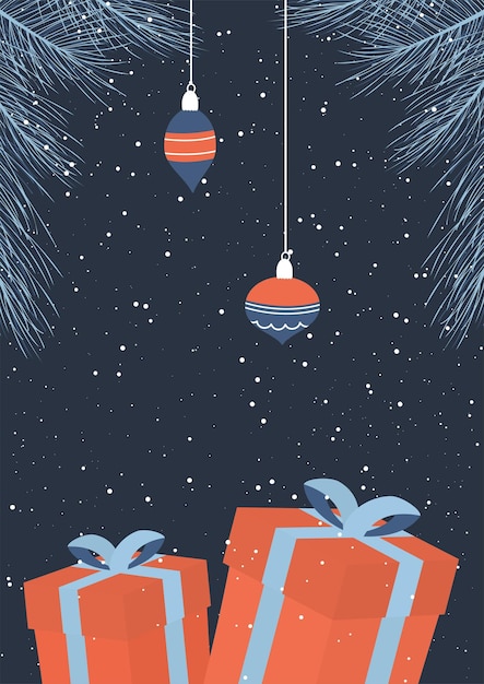 Diseño de tarjeta de Navidad con colores claros