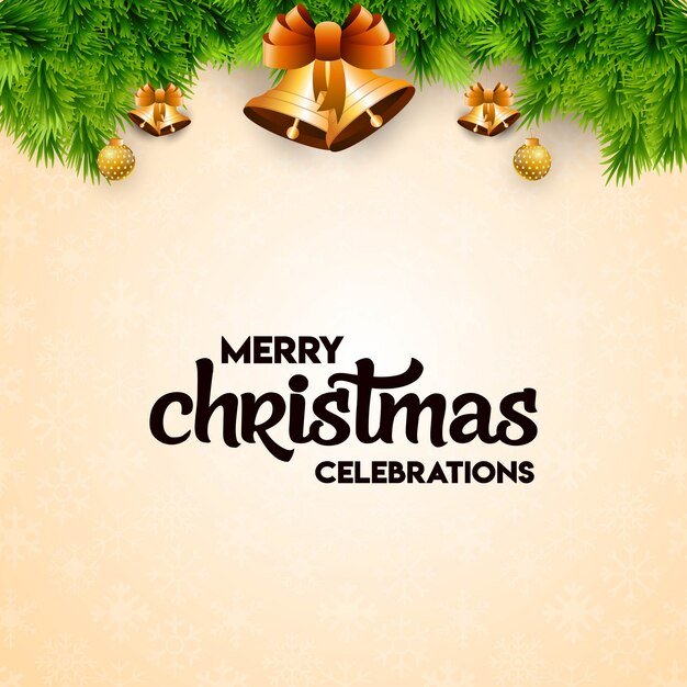Diseño de tarjeta de Navidad con diseño elegante y vector de fondo dorado claro