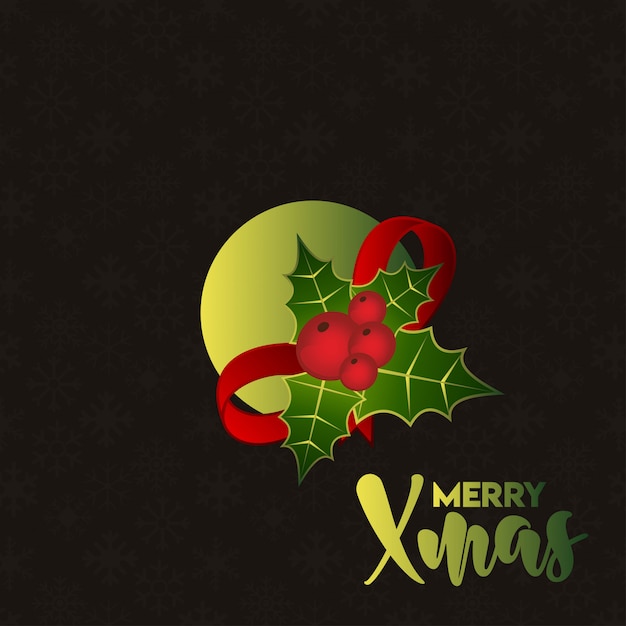 Vector diseño de tarjeta de navidad con diseño elegante y vector de fondo oscuro