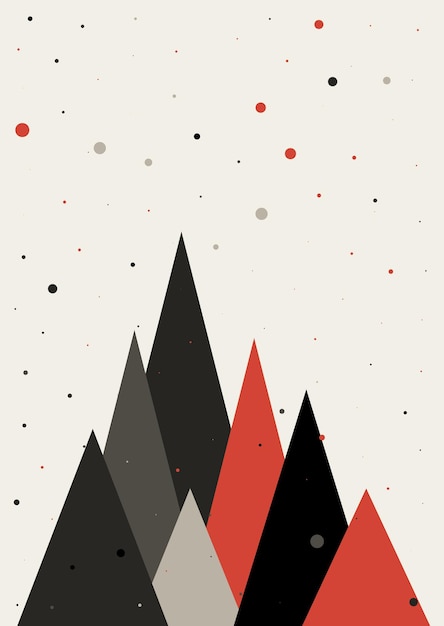 Diseño de tarjeta de Navidad moderno minimalista abstracto