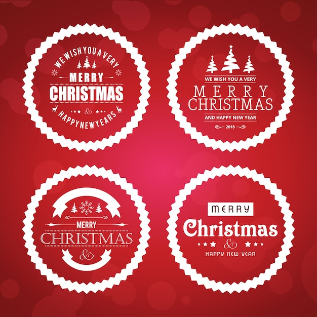 Diseño de tarjeta o cartel de felicitación de Navidad