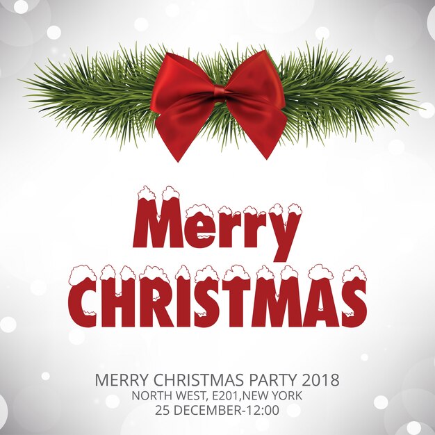 Diseño de tarjeta o cartel de felicitación de Navidad