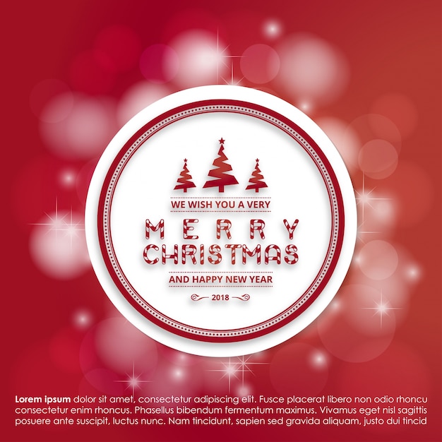 Diseño de tarjeta o cartel de felicitación de Navidad